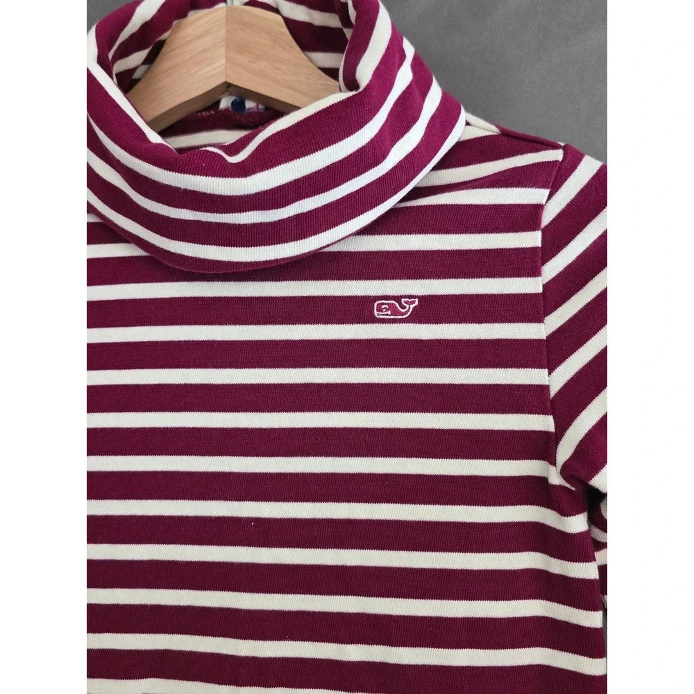 Vineyard Vines Striped Cowl Neck Knit Sweater Dress Girls S (7-8)